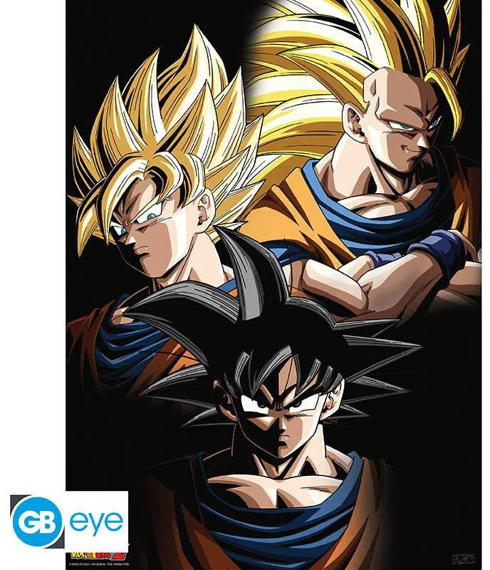DRAGON BALL POSTER CHIBI 52X38 TRANSFORMATIONS GOKU