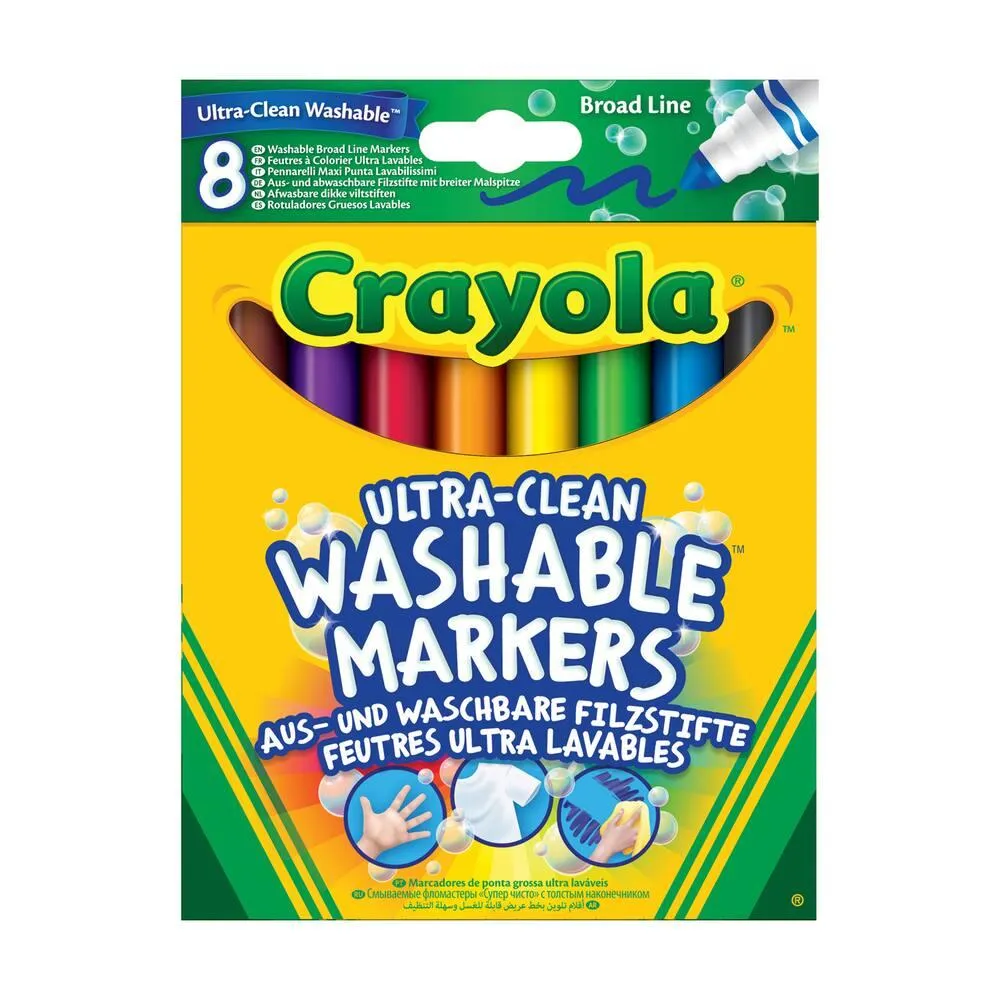 CRAYOLA - 8 FEUTRES A COLORIER ULTRA LAVABLES