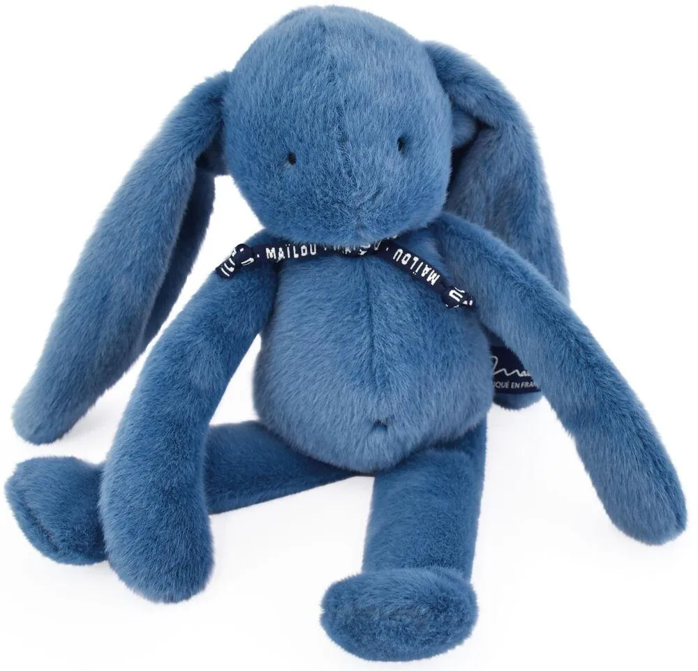 PELUCHE -LAPIN MELOE 37 CM - BLEU INTENSE