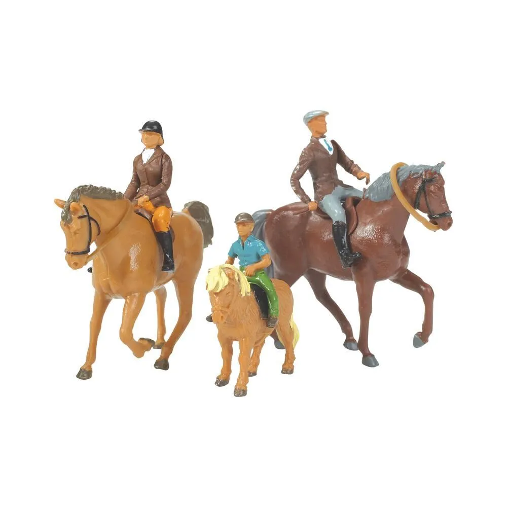 1/32 LOT DE 3 CHEVAUX AVEC CAVALIERS EME