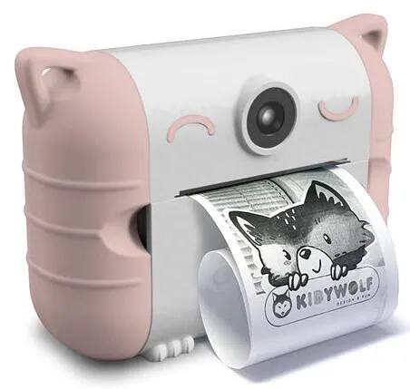 KIDYPRINT - APPAREIL PHOTO AVEC IMPRESSION THERMIQUE IMMEDIATE ROSE