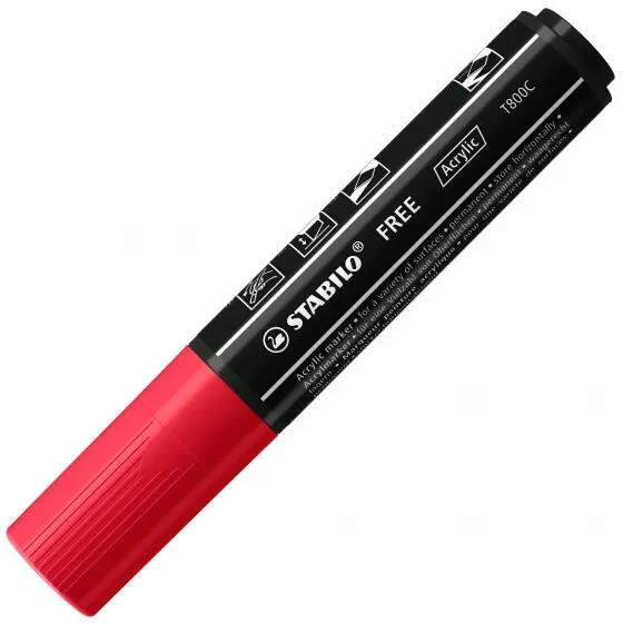 STABILO FREE ACRYLIC T800C - ROUGE FONCE