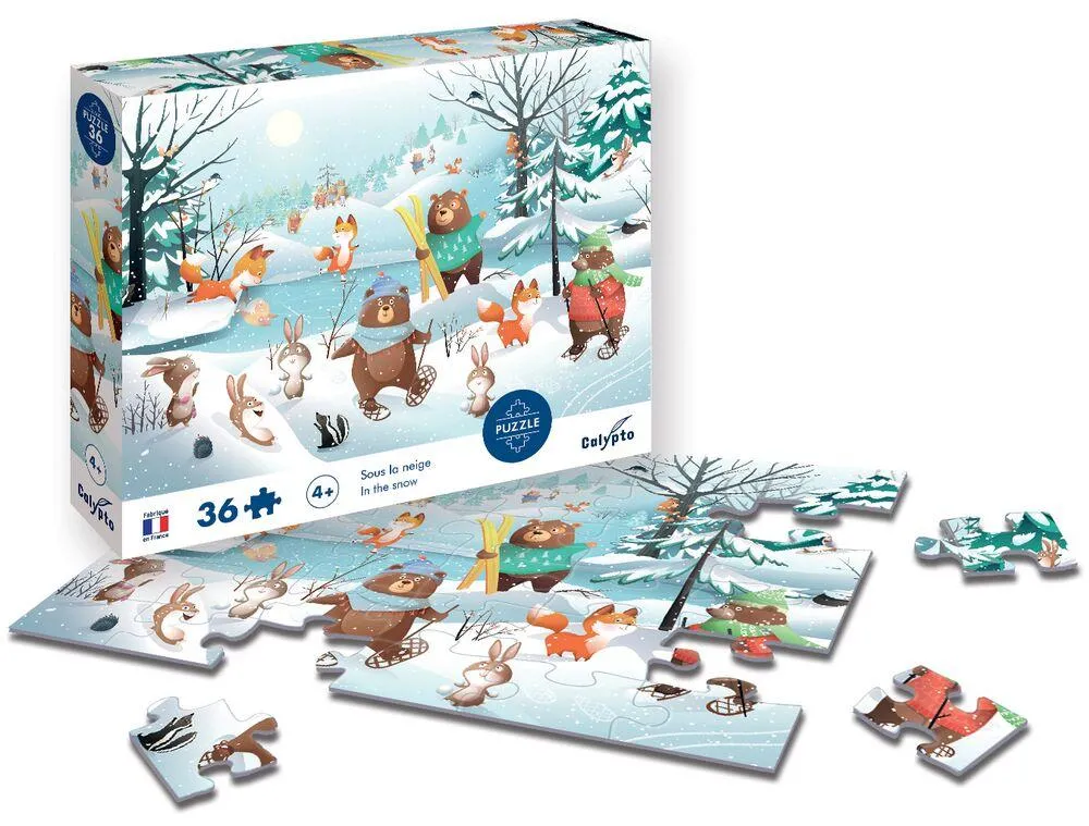 PUZZLE 36 PIECES - DANS LA NEIGE