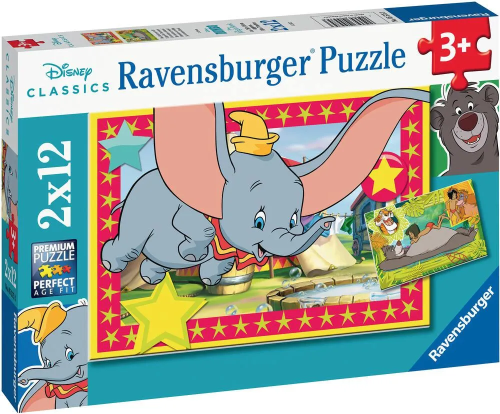 PUZZLES 2 X 12 PIECES - L'APPEL DE L'AVENTURE - DISNEY