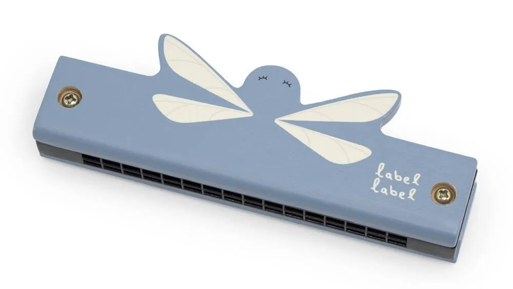 LABEL LABEL - HARMONICA EN BOIS - BLEU