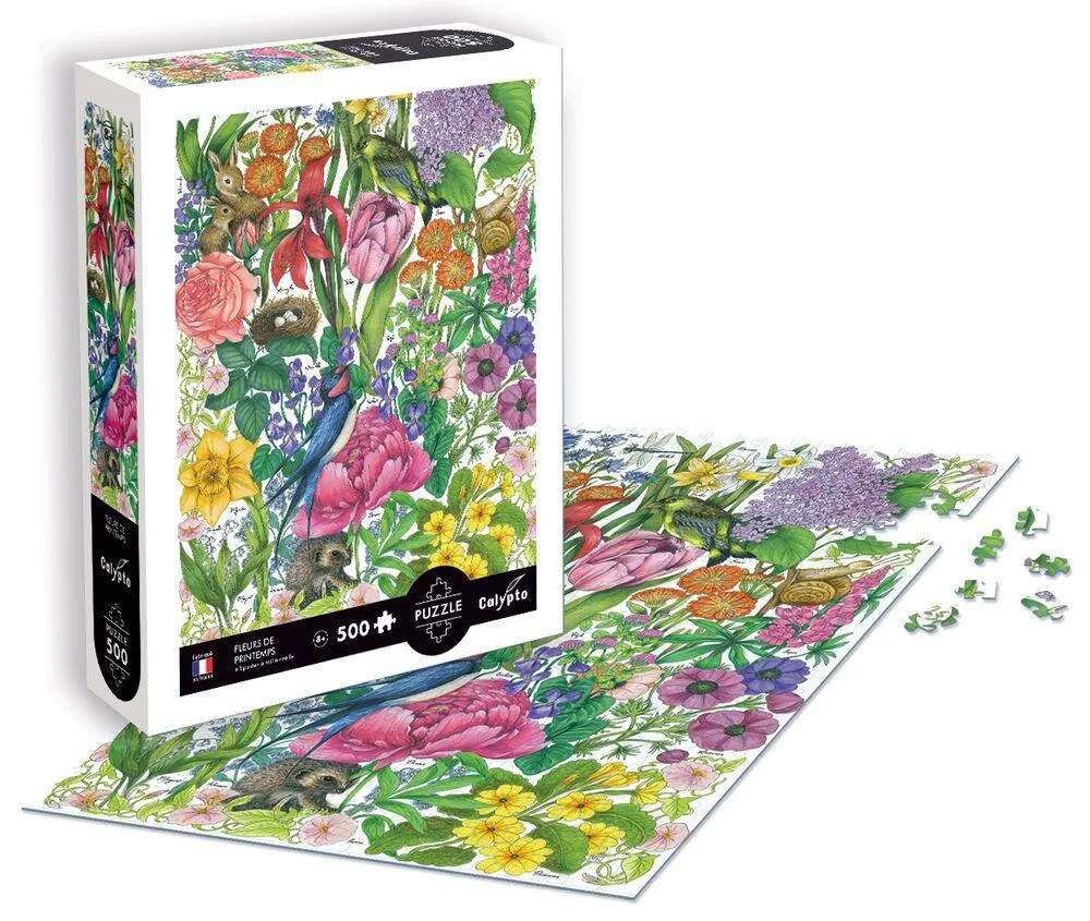 PUZZLE 500 PIECES - LES FLEURS DE PRINTEMPS