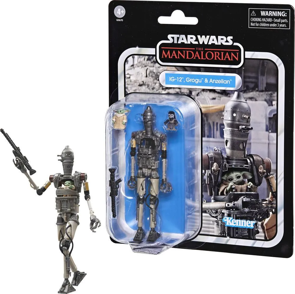 STAR WARS THE VINTAGE COLLECTION - FIGURINES IG-12 GROGU ET ANZELLAN