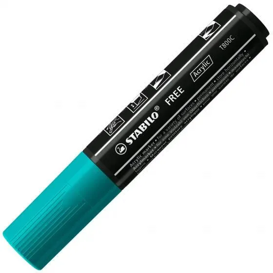 STABILO FREE ACRYLIC T800C - VERT TURQUOISE