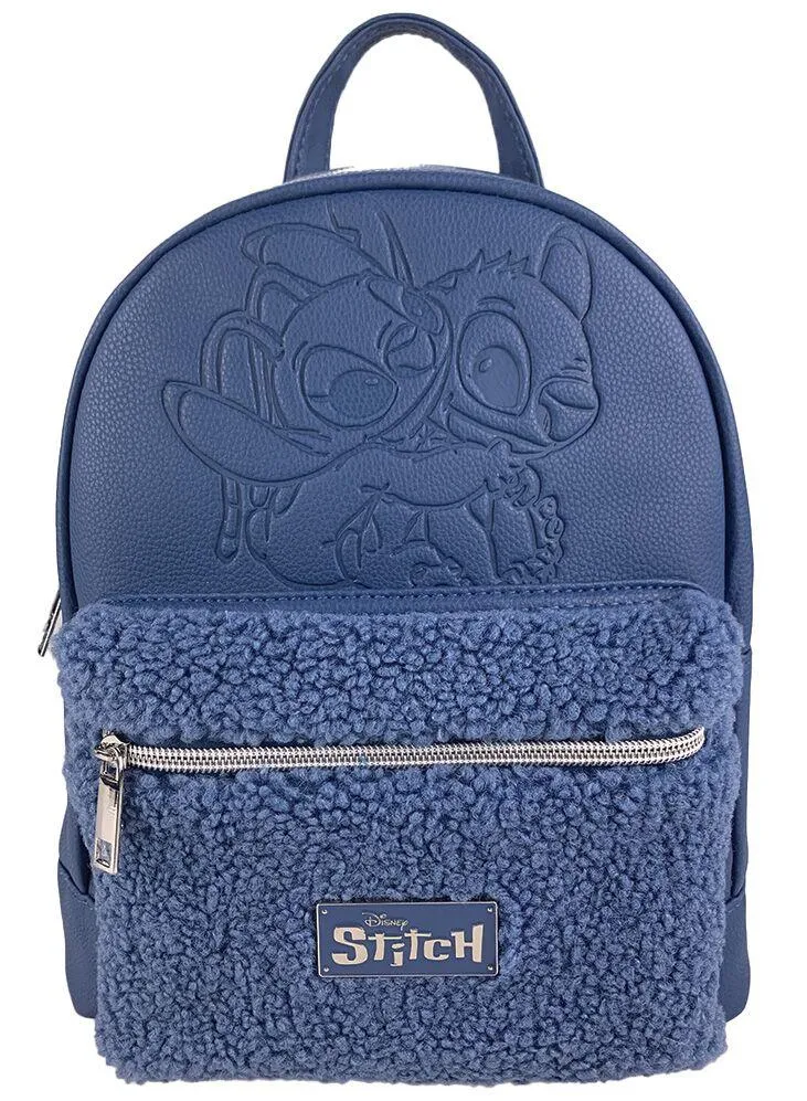 DISNEY STITCH ET ANGEL - SAC A DOS FASHION  HUG TEDDY BLEU