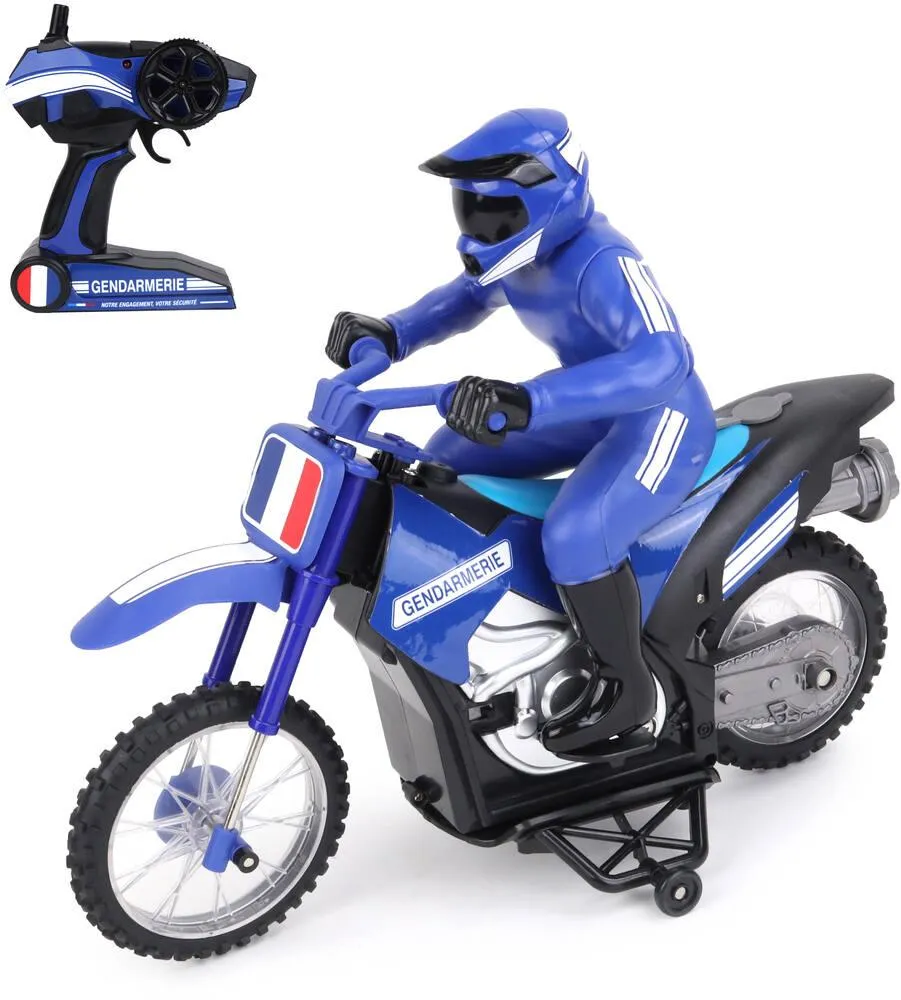 TURBO CHALLENGE - MOTO RADIOCOMMANDEE GENDARMERIE - EFFET FUMEE