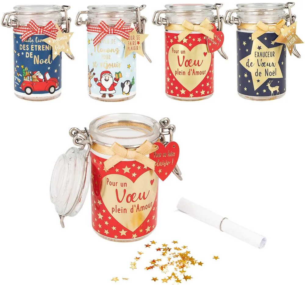 BOCAL DE NOEL AVEC LETTRE D'ARGENT