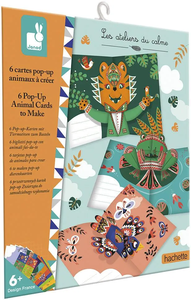 6 CARTES POP-UP ANIMAUX