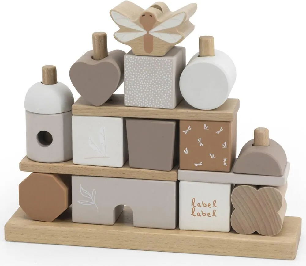 LABEL LABEL - MAISON CUBES EN BOIS - NOUGAT