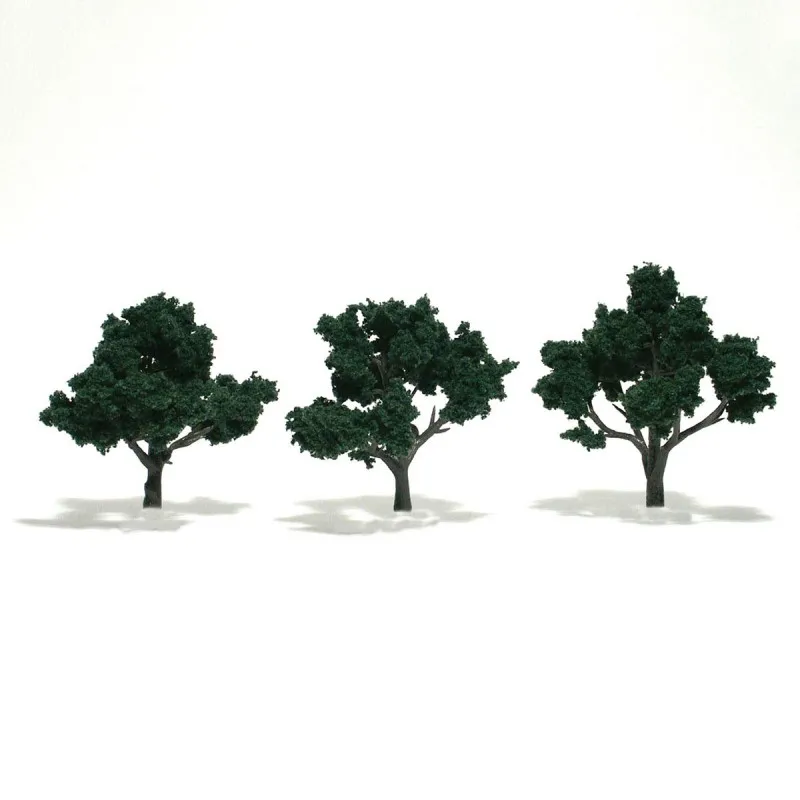 3 arbres, vert foncé. WOODLAND SCENICS TR1508