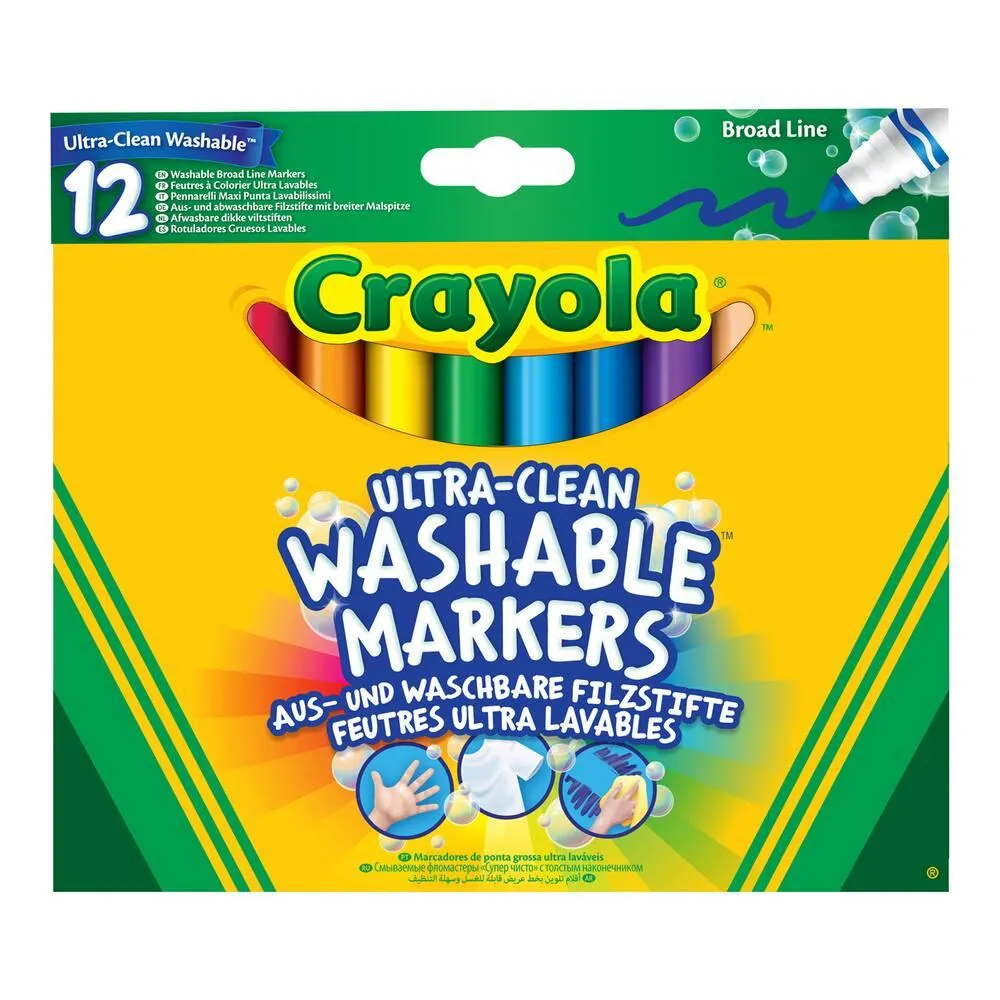 CRAYOLA - 12 FEUTRES A COLORIER ULTRA LAVABLES