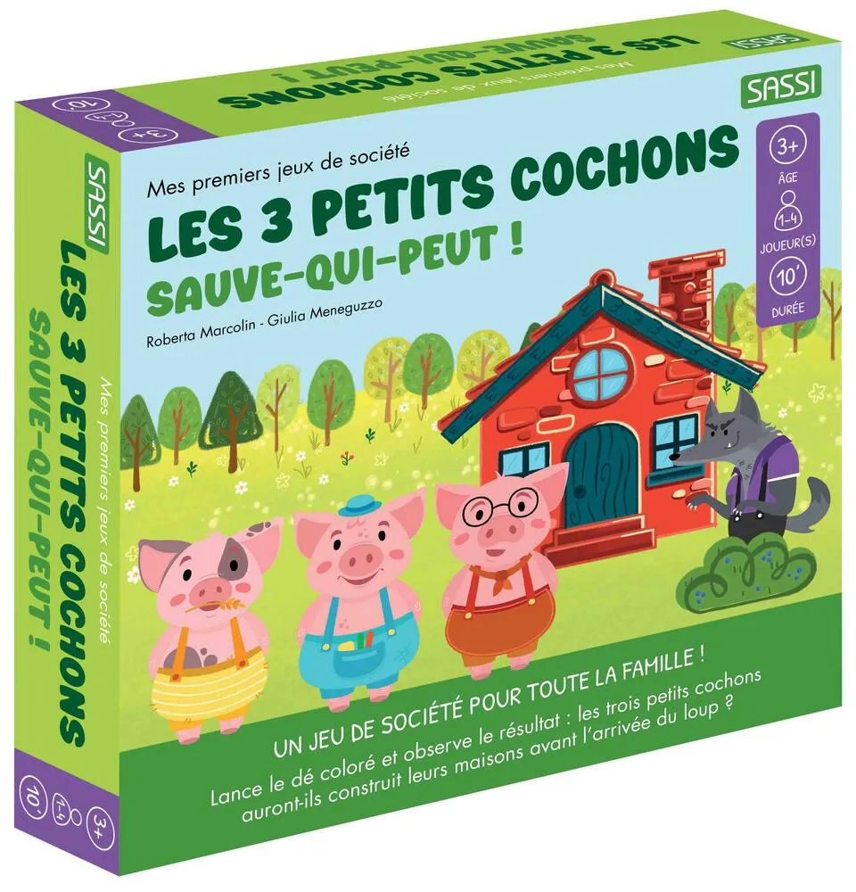 MES PREMIERS JEUX DE SOCIETE. LES 3 PETITS COCHONS. SAUVE-QUI-PEUT !
