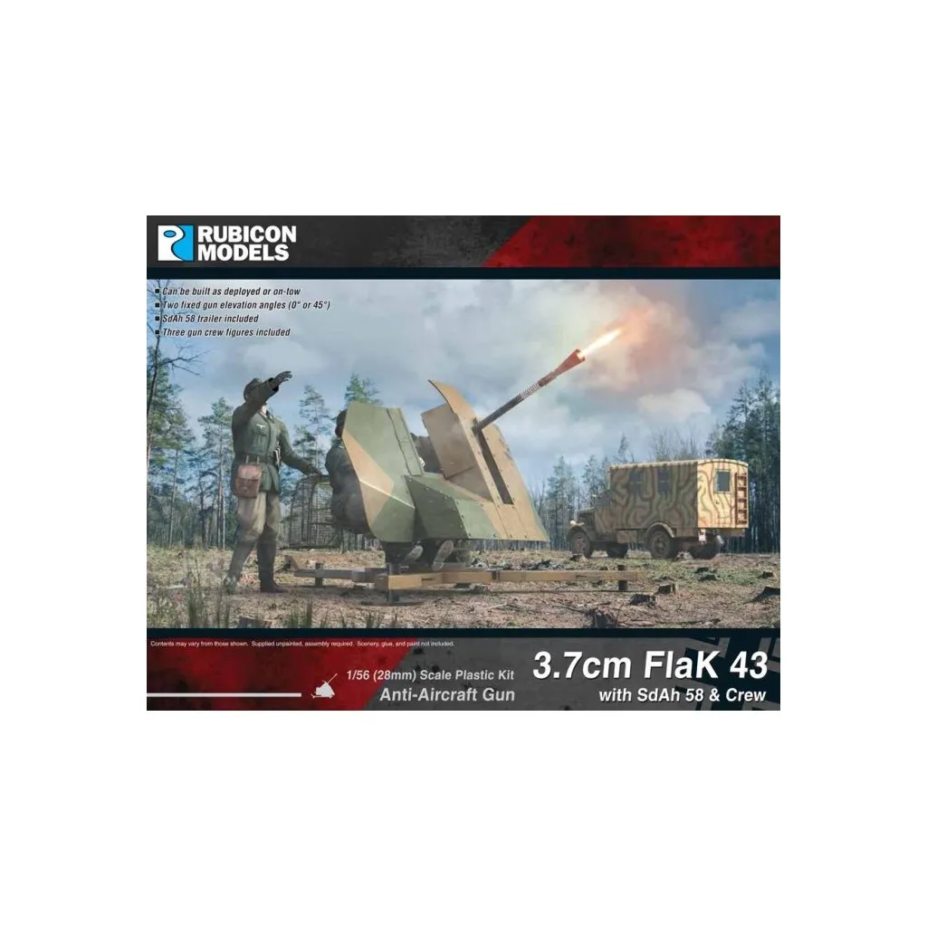 3.7cm Flak 43 with SdAh 58 & Crew