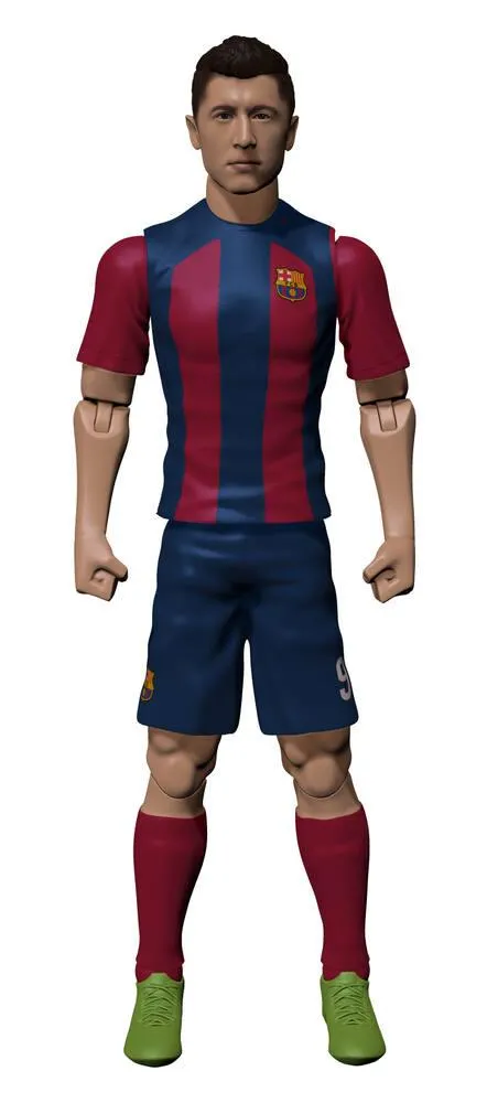 FOOTBALL FIGURINE LEWANDOWSKI FC BARCELONE 20 CM