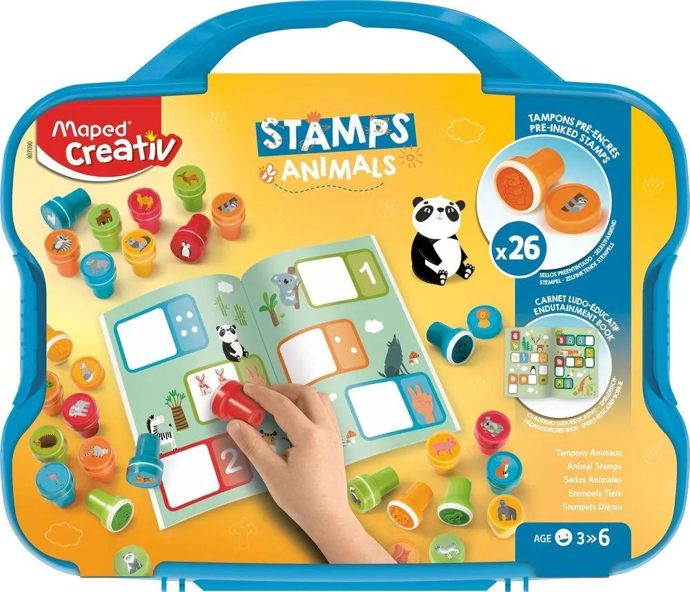 26 TAMPONS VALISETTE ANIMAUX