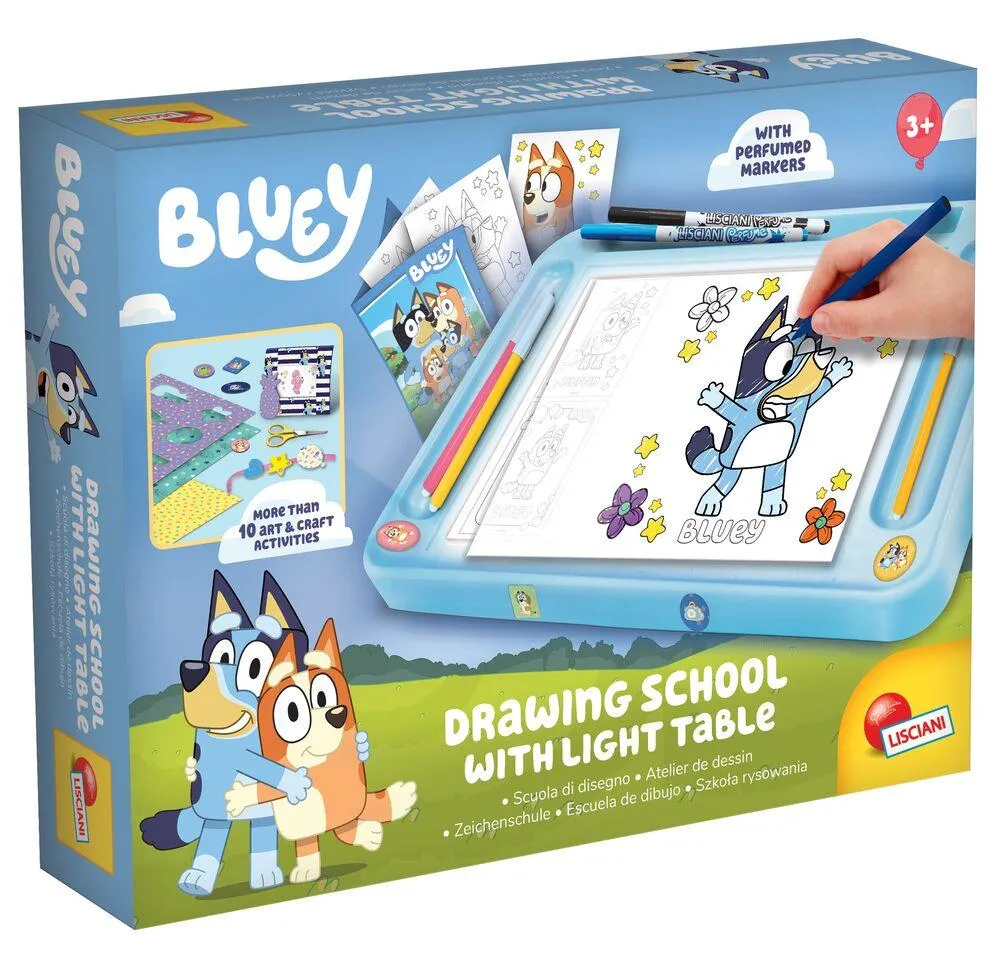 BLUEY - ECOLE DE DESSINS AVEC TABLE LUMINEUSE