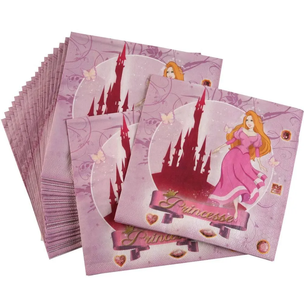 20 SERVIETTES PRINCESSE