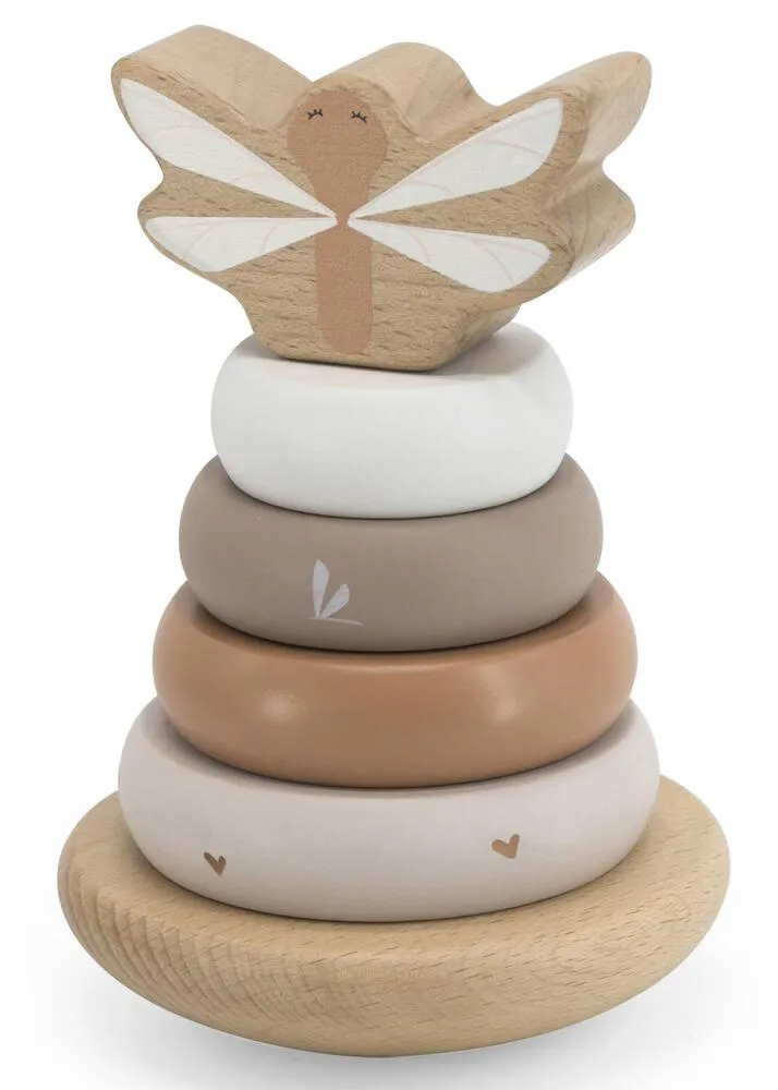 LABEL LABEL - PYRAMIDE A EMPILER EN BOIS - NOUGAT