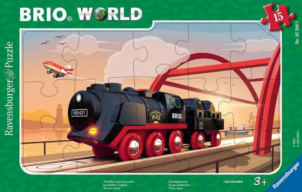 BRIO - PUZZLE CADRE LOCOMOTIVE A VAPEUR 15 PIECES