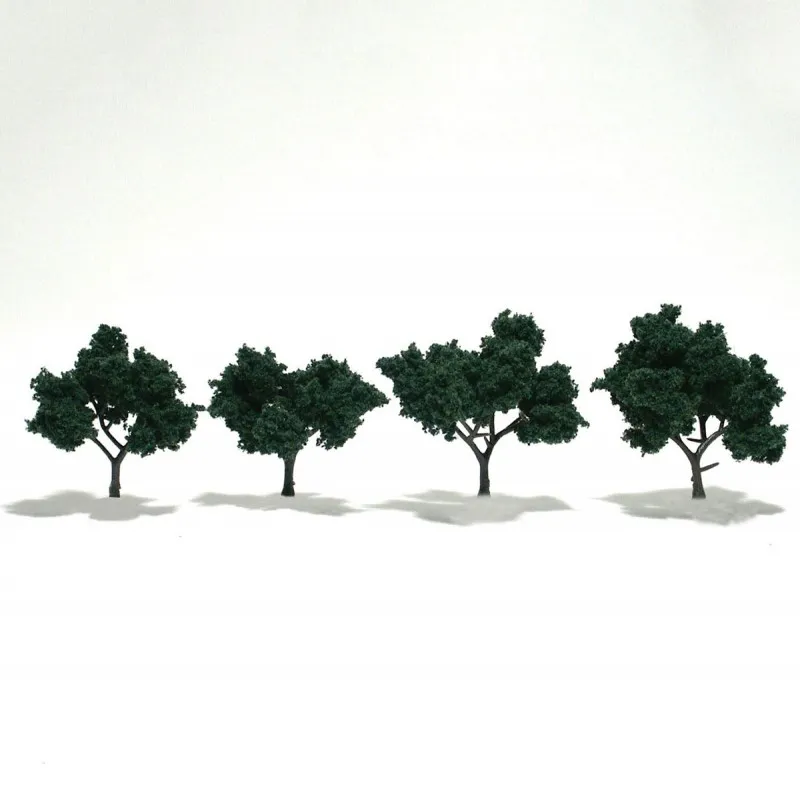4 arbres, vert foncé. WOODLAND SCENICS TR1505