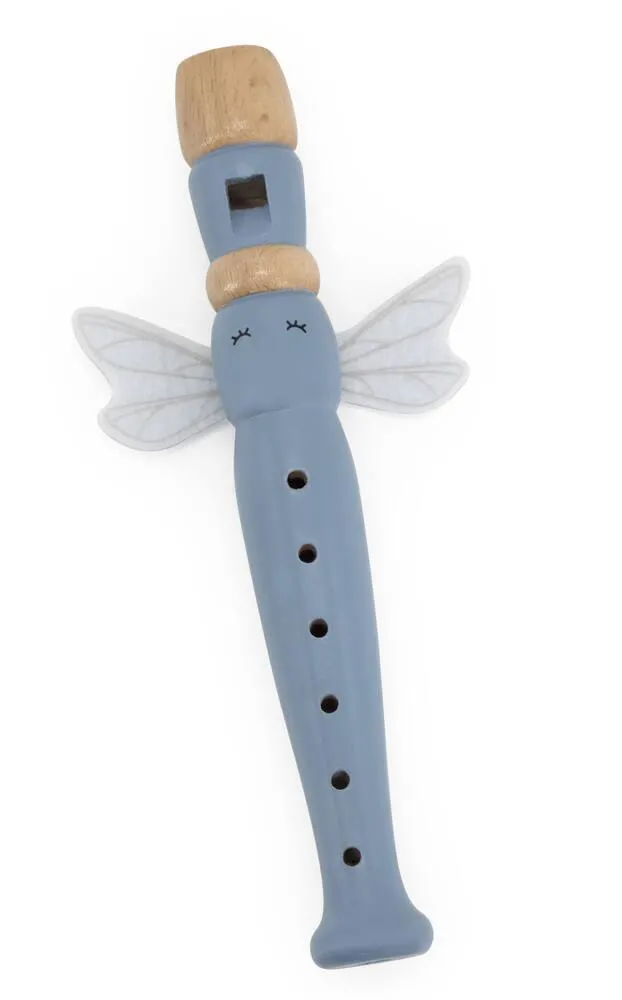 LABEL LABEL - FLUTE EN BOIS - BLEU