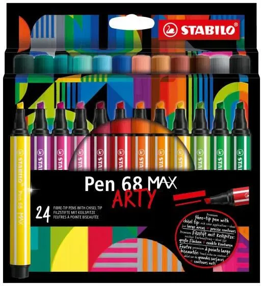 ETUI CARTON X 24 STABILO PEN 68 MAX ARTY