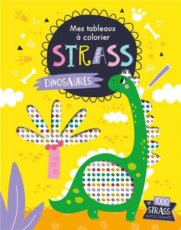 TABLEAUX A COLORIER STRASS - DINOSAURES
