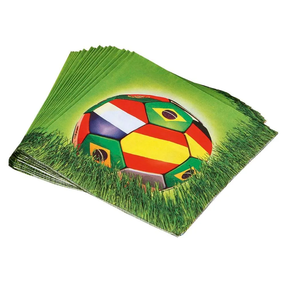 20 SERVIETTES COUPE DU MONDE 2014 FOOTBALL