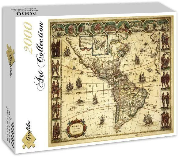 WILLEM JANSZOON BLAEU : CARTE DE L'AMÉRIQUE EN 1645