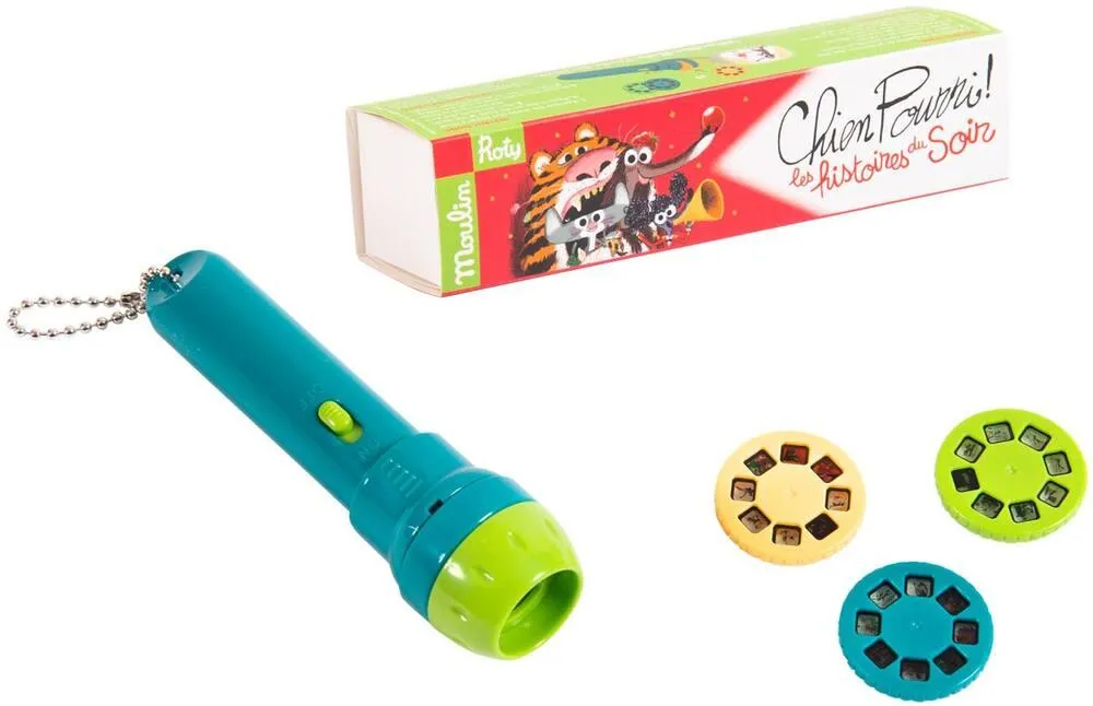 LAMPE A HISTOIRES ROUGE CHIEN POURRI ECOLE DES LOISIRS