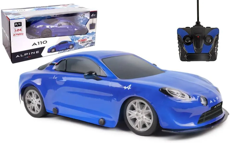 TURBO CHALLENGE - ALPINE A110 - ALPINE  - VOITURE TELECOMMANDEE - BLEU - 1:24