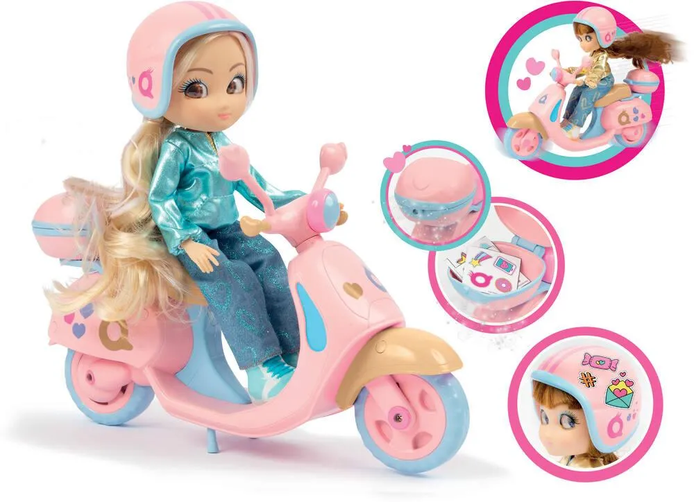 UNIQUE EYES  - POUPEE 25 CM + SCOOTER FUN RIDE