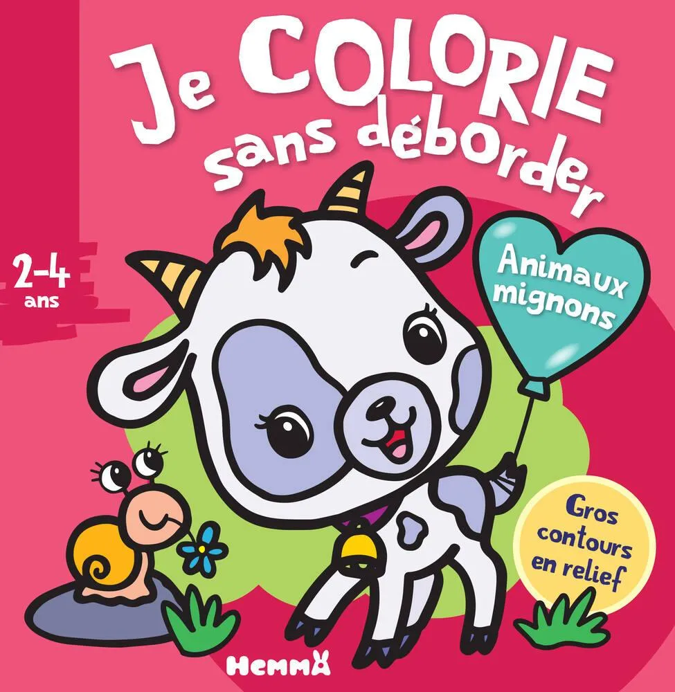 JE COLORIE SANS DEBORDER - ANIMAUX MIGNONS - HEMMA