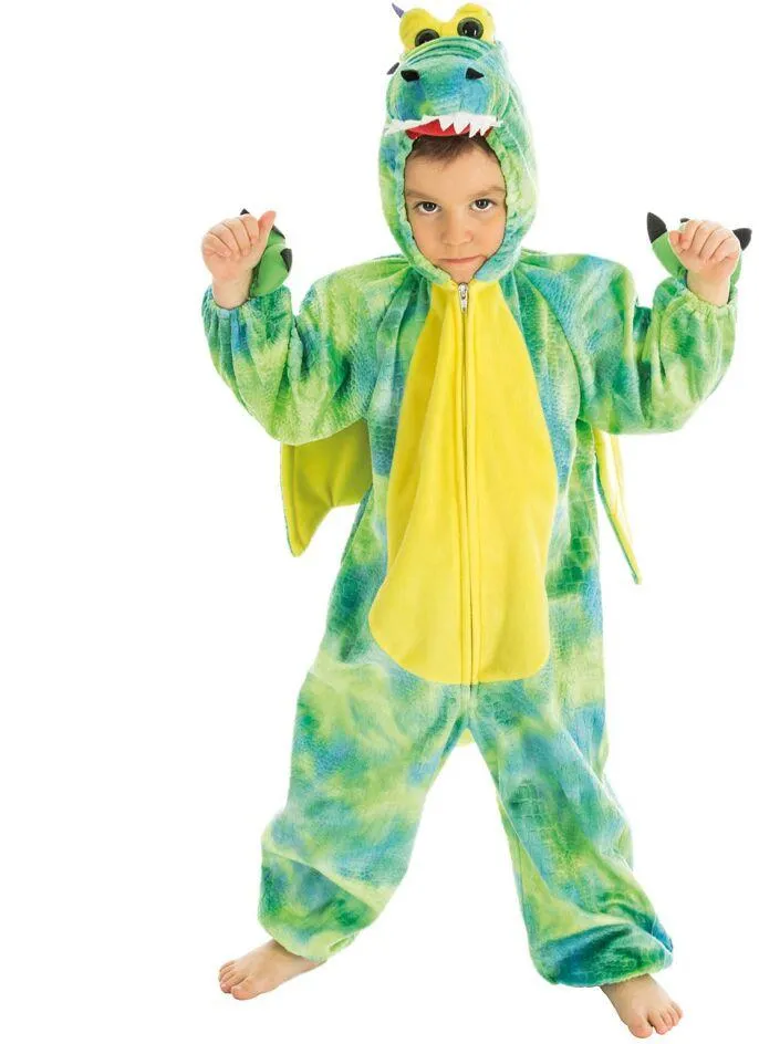 DEGUISEMENT DRAGON VERT TAILLE 140 CM