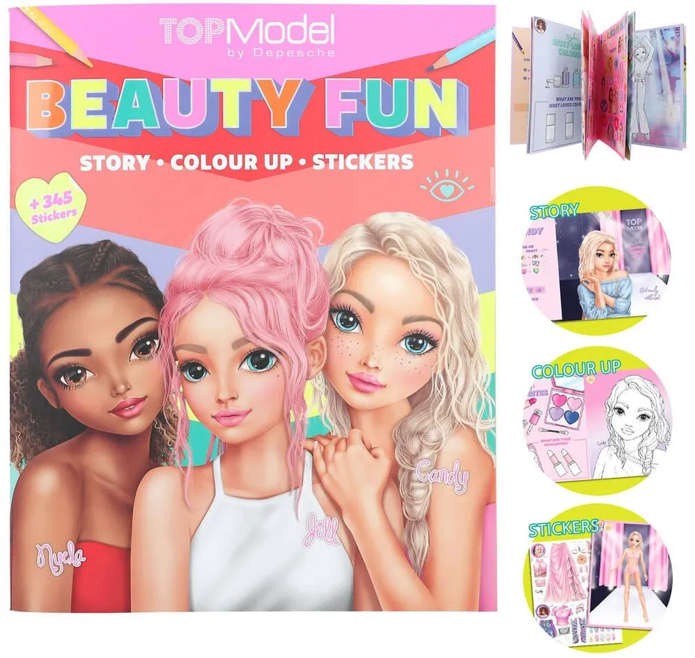 TOPMODEL ALBUM DE COLORIAGE BEAUTY FUN