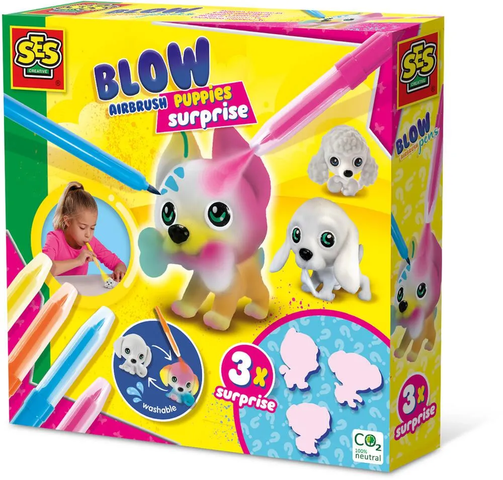 BLOW AIRBRUSH PENS - CHIOTS SURPRISE 3X