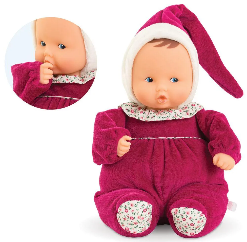 BABIPOUCE ROSE GRENADINE 28 CM - COROLLE MON DOUDOU