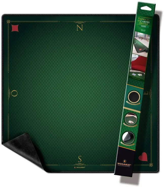 TAPIS CARTES PRESTIGE VERT (FORMAT TAROT 60X60 CM)