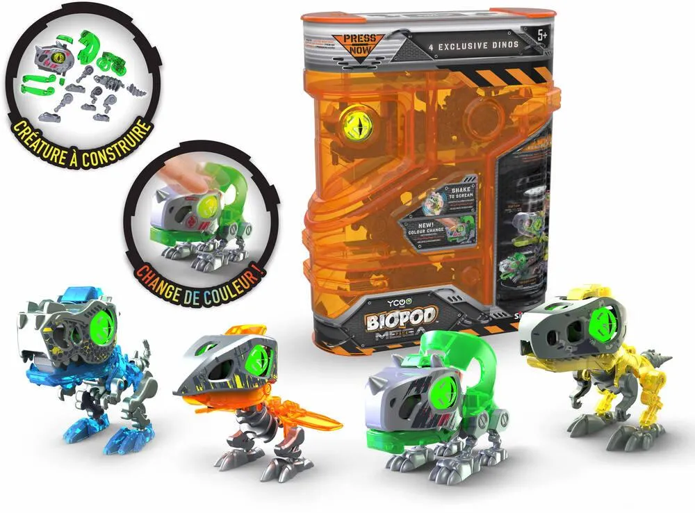 YCOO - MEGA PACK BIOPOD - 4 ROBOTS INTERACTIFS A CONSTRUIRE