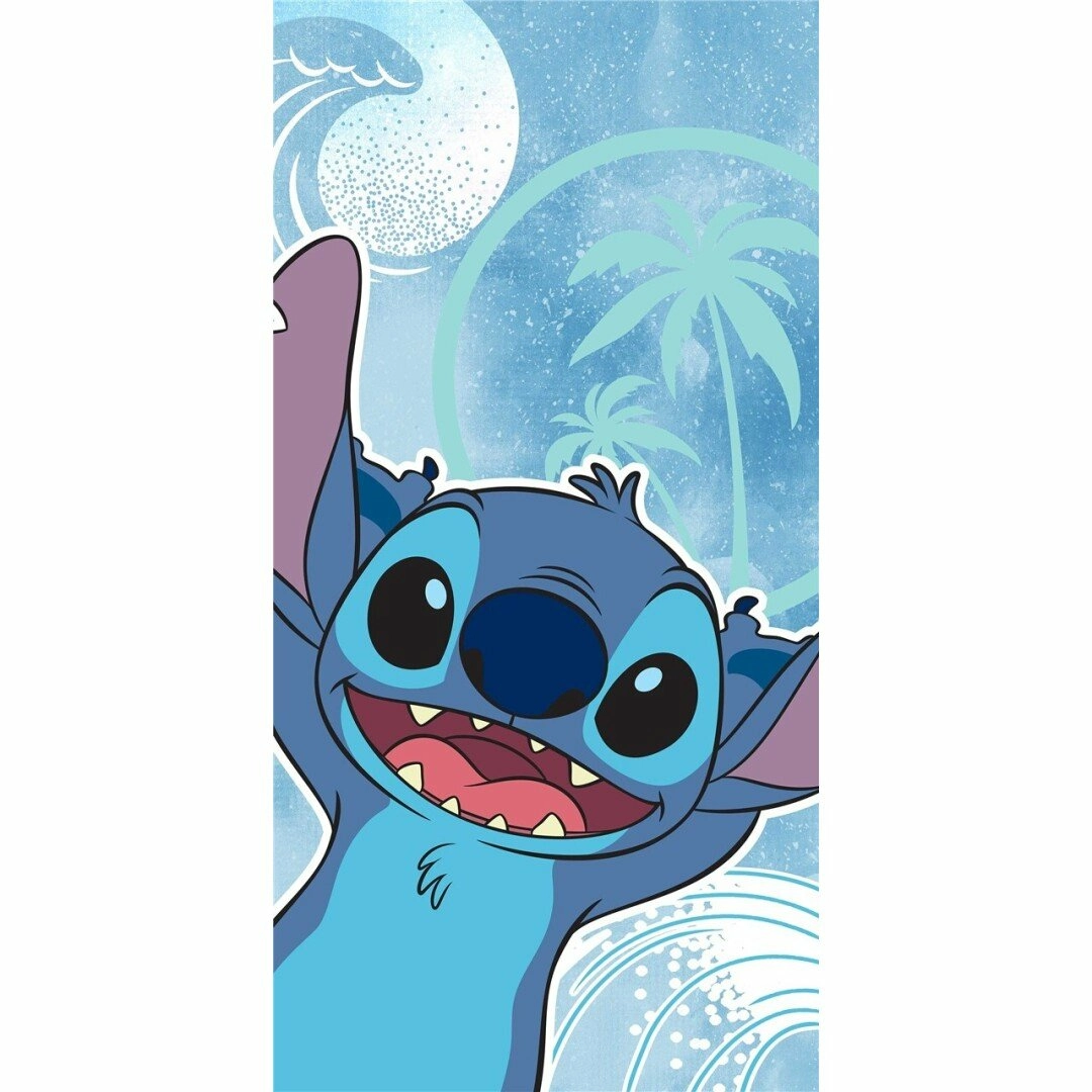 Lilo & stitch - stitch - serviette de plage 100% coton - 70x140cm