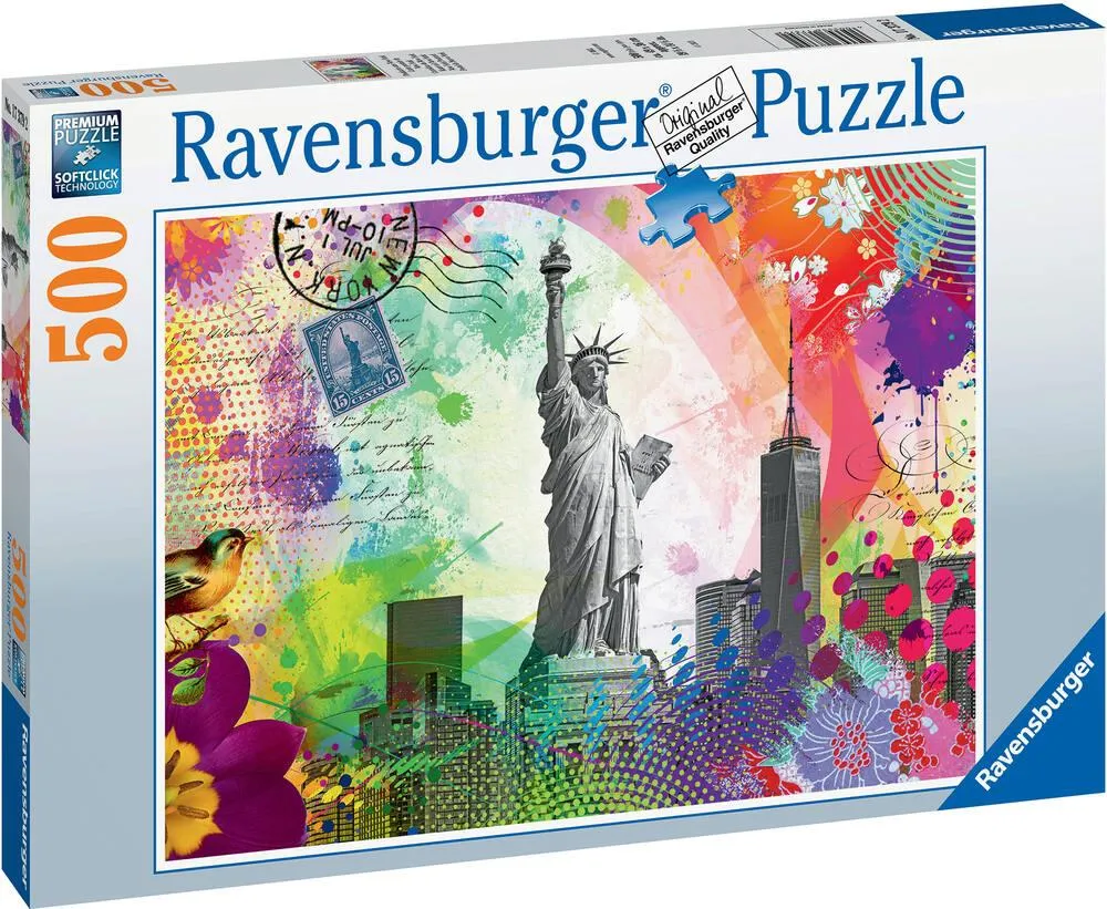 CARTE POSTALE DE NEW YORK - PUZZLE 500 PIECES