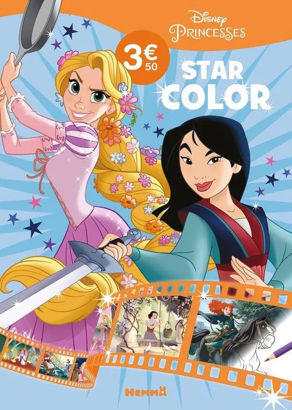 DISNEY PRINCESSES - STAR COLOR RAIPONCE ET MULAN