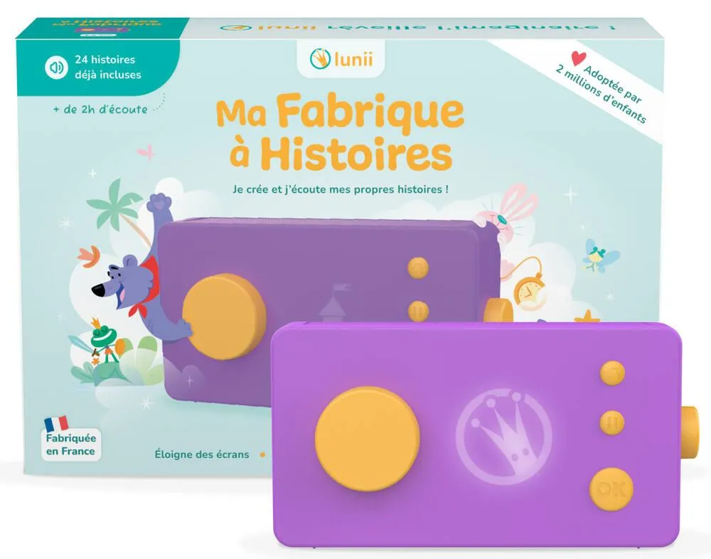 LUNII - MA FABRIQUE A HISTOIRES - VIOLETTE - CONTEUSE INTERACTIVE POUR ENFANTS DES 3 ANS