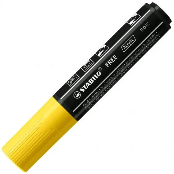 STABILO FREE ACRYLIC T800C - JAUNE