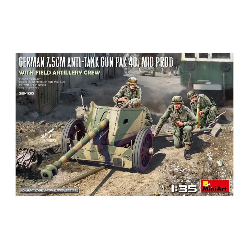 7,5cm Pak 40, production moyenne. MINIART 35400