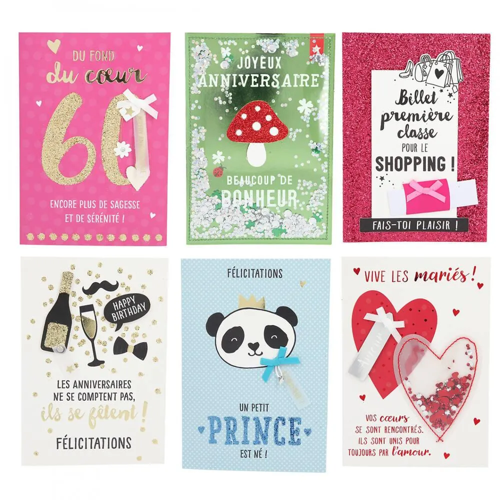 CARTES PLIANTES 100 % PAILLETTES